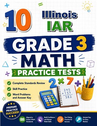 10 Illinois IAR Grade 3 Math Practice Tests