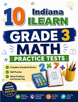 10 Indiana ILEARN Grade 3 Math Practice Tests