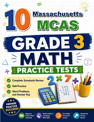 10 Massachusetts MCAS Grade 3 Math Practice Tests