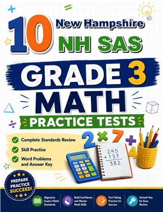10 New Hampshire NH SAS Grade 3 Math Practice Tests
