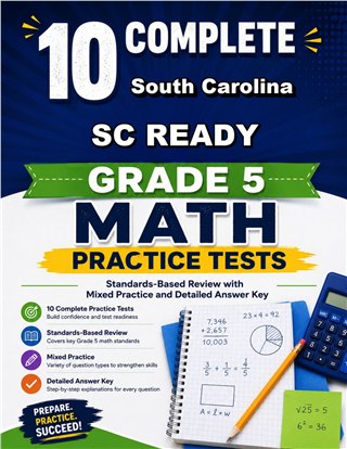 10 South Carolina SC READY Grade 5 Math Practice Tests