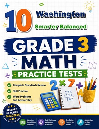10 Washington Smarter Balanced Grade 3 Math Practice Tests
