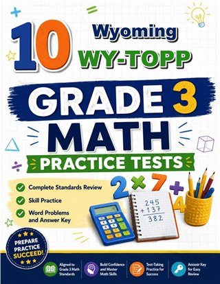 10 Wyoming WY TOPP Grade 3 Math Practice Tests