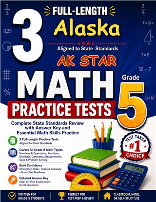 3 Alaska AK STAR Grade 5 Math Practice Tests