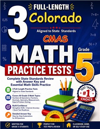 3 Colorado CMAS Grade 5 Math Practice Tests