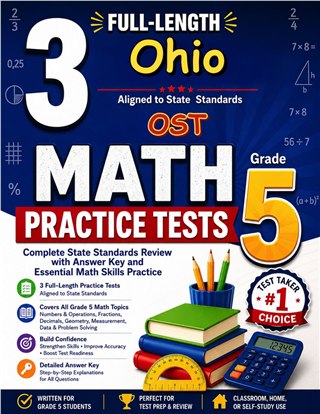 3 Ohio OST Grade 5 Math Practice Tests