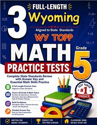 3 Wyoming WY TOPP Grade 5 Math Practice Tests