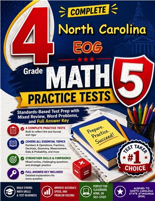 4 North Carolina EOG Grade 5 Math Practice Tests
