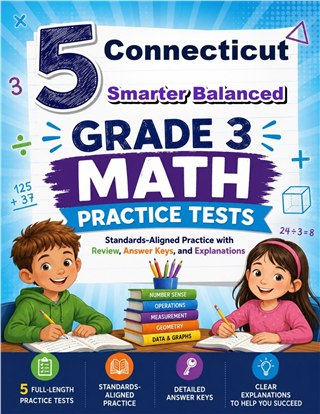 5 Connecticut Smarter Balanced Grade 3 Math Practice Tests
