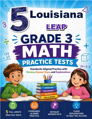 5 Louisiana LEAP Grade 3 Math Practice Tests