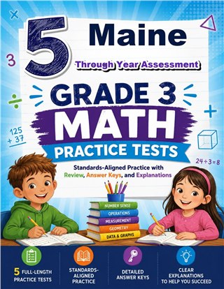 5 Maine Through Year Assessment Grade 3 Math Practice Tests