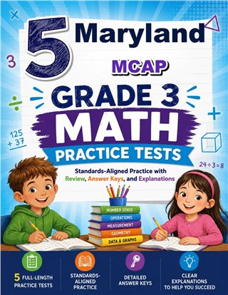 5 Maryland MCAP Grade 3 Math Practice Tests