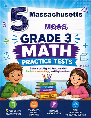 5 Massachusetts MCAS Grade 3 Math Practice Tests