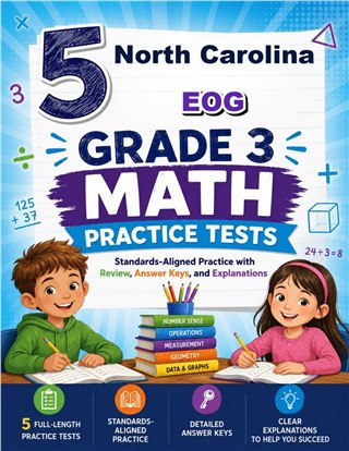 5 North Carolina EOG Grade 3 Math Practice Tests