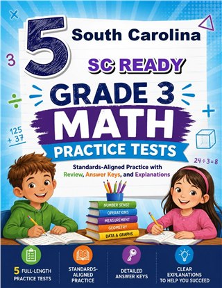 5 South Carolina SC READY Grade 3 Math Practice Tests