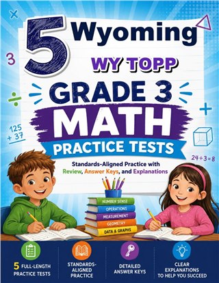 5 Wyoming WY TOPP Grade 3 Math Practice Tests