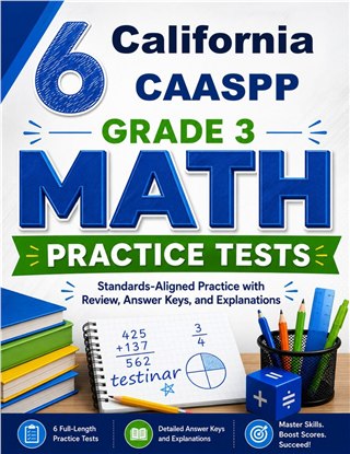 6 California CAASPP Grade 3 Math Practice Tests