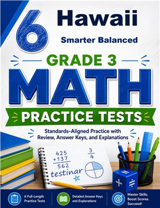 6 Hawaii Smarter Balanced Grade 3 Math Practice Tests