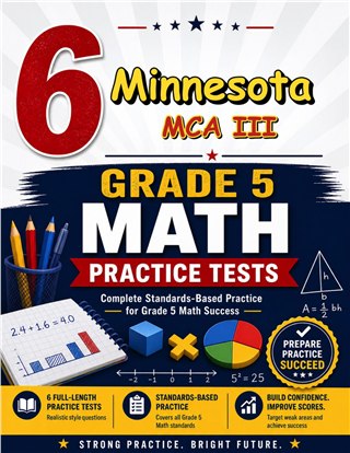 6 Minnesota MCA III Grade 5 Math Practice Tests