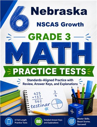 6 Nebraska NSCAS Growth Grade 3 Math Practice Tests