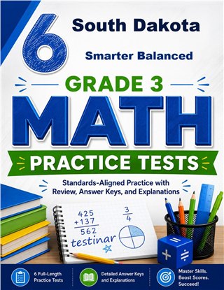 6 South Dakota Smarter Balanced Grade 3 Math Practice Tests