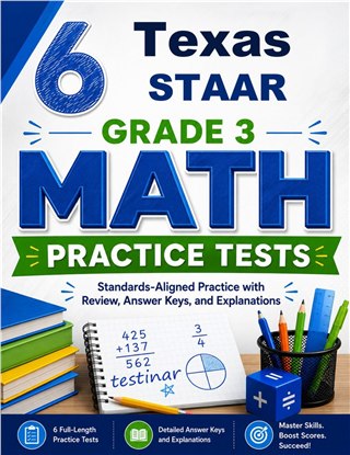 6 Texas STAAR Grade 3 Math Practice Tests
