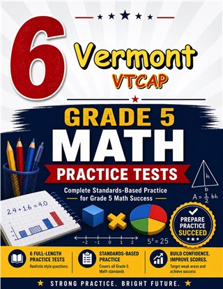 6 Vermont VTCAP Grade 5 Math Practice Tests