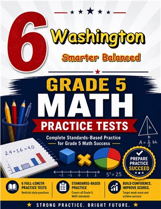 6 Washington Smarter Balanced Grade 5 Math Practice Tests