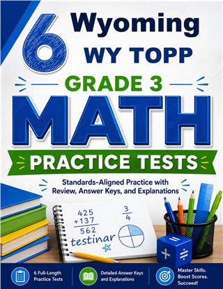 6 Wyoming WY TOPP Grade 3 Math Practice Tests