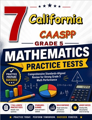 7 California CAASPP Grade 5 Math Practice Tests