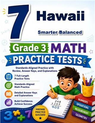 7 Hawaii Smarter Balanced Grade 3 Math Practice Tests