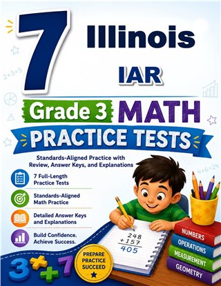 7 Illinois IAR Grade 3 Math Practice Tests