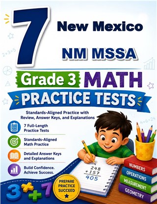7 New Mexico NM MSSA Grade 3 Math Practice Tests