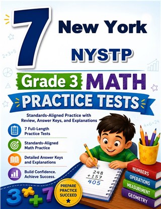 7 New York NYSTP Grade 3 Math Practice Tests