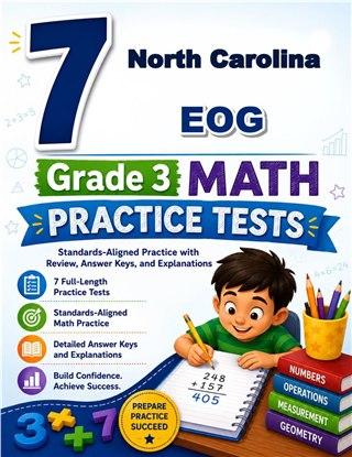 7 North Carolina EOG Grade 3 Math Practice Tests