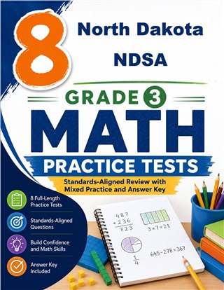 8 North Dakota NDSA Grade 3 Math Practice Tests