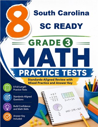 8 South Carolina SC READY Grade 3 Math Practice Tests