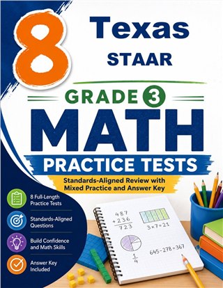 8 Texas STAAR Grade 3 Math Practice Tests