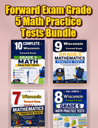 The Wisconsin Forward Exam Grade 5 Math Practice Tests Bundle