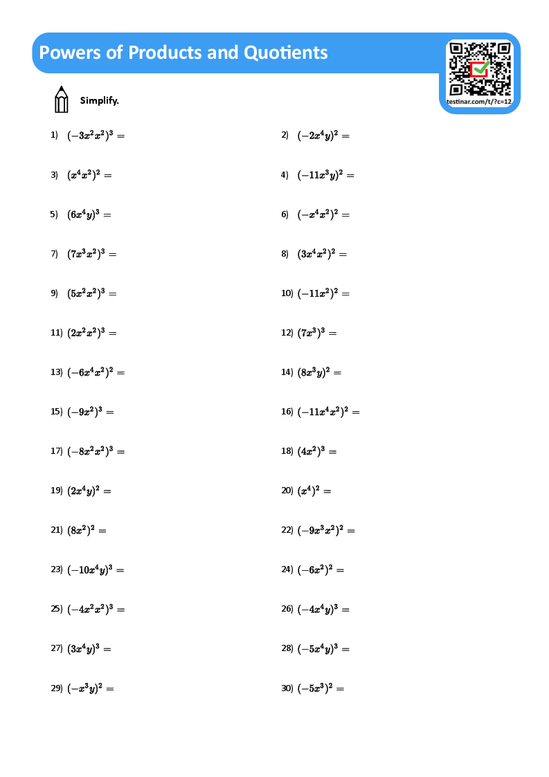 Powers of Products and Quotients