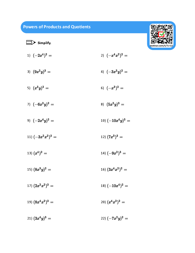 Powers of Products and Quotients