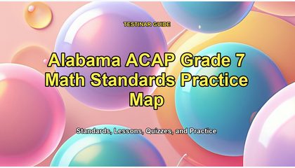Alabama ACAP Grade 7 Math Standards Practice Map