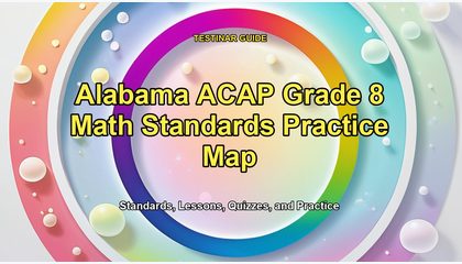 Alabama ACAP Grade 8 Math Standards Practice Map