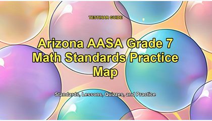 Arizona AASA Grade 7 Math Standards Practice Map