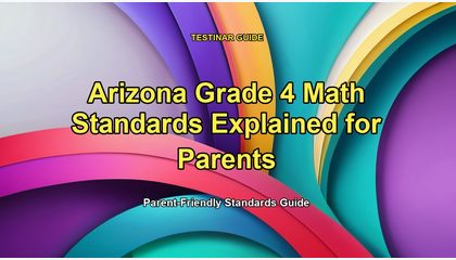 Arizona Grade 4 Math Standards Explained for Parents