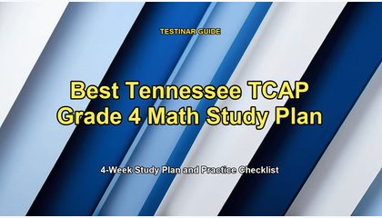 Best Tennessee TCAP Grade 4 Math Study Plan