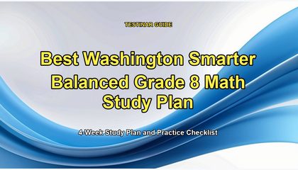Best Washington Smarter Balanced Grade 8 Math Study Plan