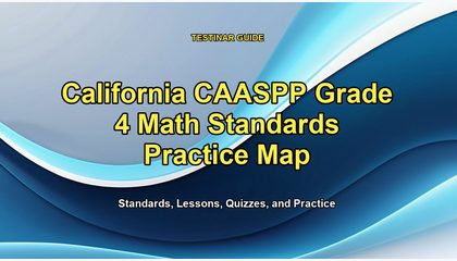 California CAASPP Grade 4 Math Standards Practice Map