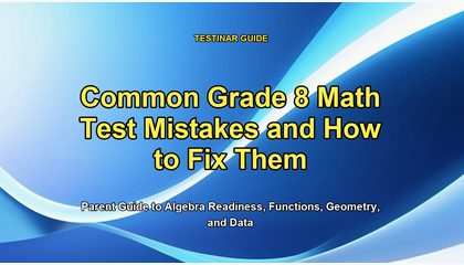 Common Grade 8 Math Test Mistakes and How to Fix Them