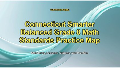 Connecticut Smarter Balanced Grade 8 Math Standards Practice Map